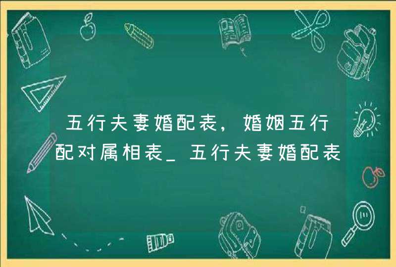 五行夫妻婚配表,婚姻五行配对属相表_五行夫妻婚配表,第1张