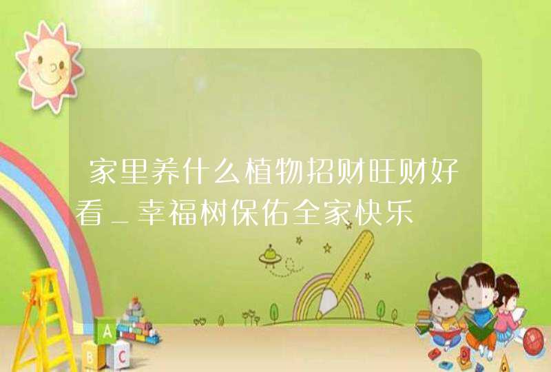 家里养什么植物招财旺财好看_幸福树保佑全家快乐,第1张