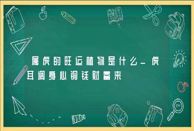 属虎的旺运植物是什么_虎耳调身心铜钱财富来,第1张