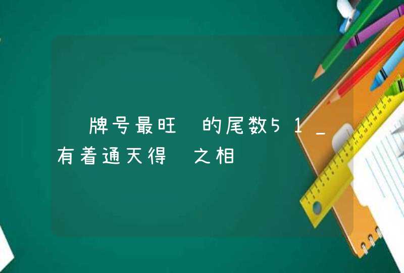 车牌号最旺财的尾数51_有着通天得辅之相,第1张