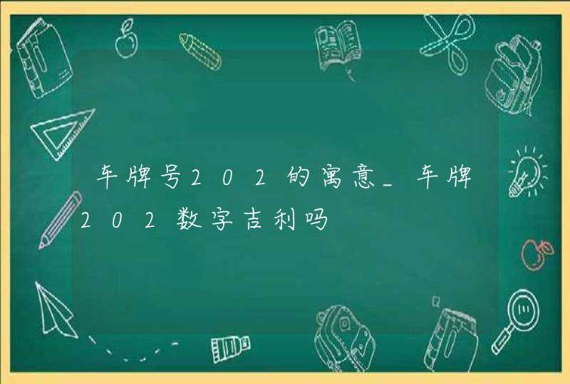 车牌号202的寓意_车牌202数字吉利吗,第1张