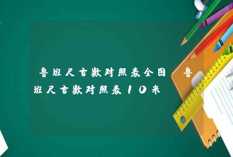 鲁班尺吉数对照表全图_鲁班尺吉数对照表10米,第1张